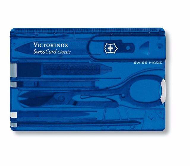 Imagem de Swisscard Suiço 10 funções Victorinox Classic Azul Translúcido 0.7122.T2