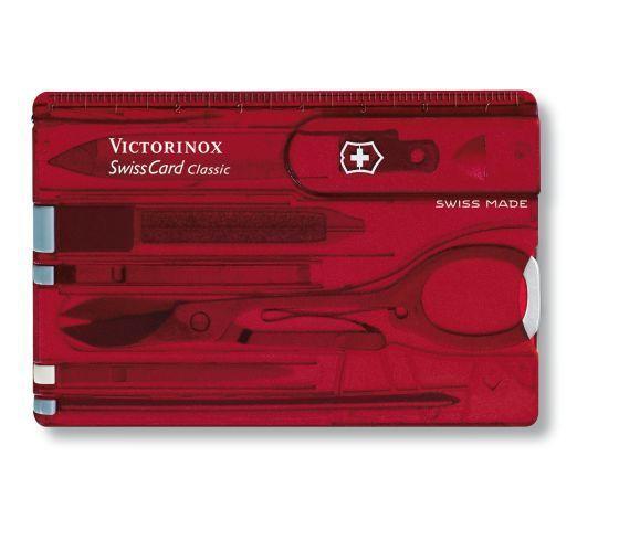 Imagem de Swisscard Suiço 10 funções Victorinox Classic Vermelho Translúcido 0.7100.T