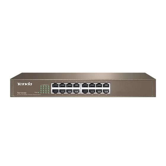 Imagem de Switch 16 Portas Fast Ethernet 10/100 Modelo Tef1016d Tenda (Combo c/6 unid)