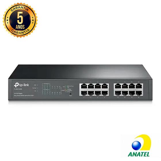 Imagem de Switch 16 Portas Gigabit com 8 Portas Poe TL-SG1016PE