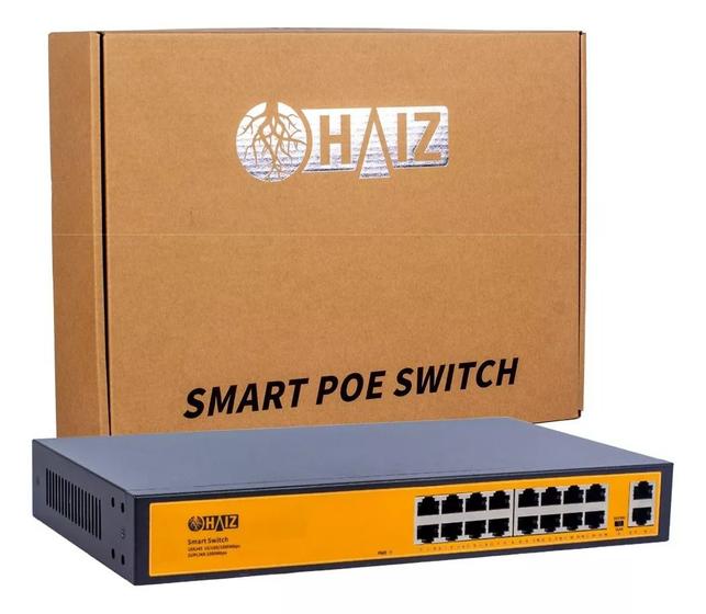 Imagem de Switch 16 Portas Gigabit Poe + 02 Portas Uplink Vlan HAIZ