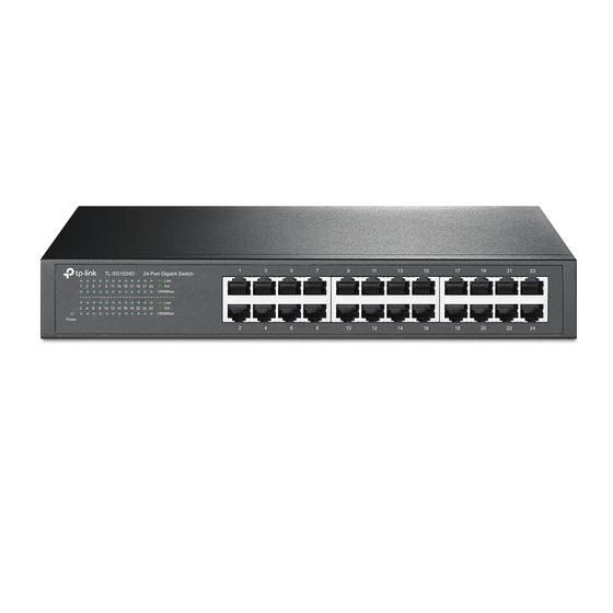 Imagem de Switch 24 Portas 10/100/1000, Preto, TL-SG1024D, TP-LINK  TP-LINK