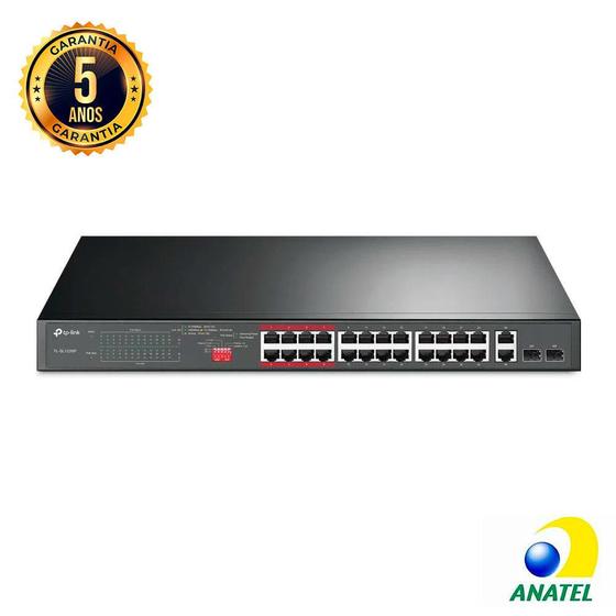 Imagem de Switch 24 Portas 10/100Mbps + 2 Portas Giga POE  TLSL1226P