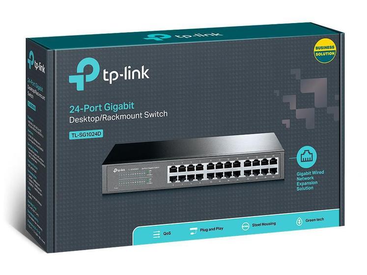 Switch 24 Portas Gigabit 10/100/1000 Tp-Link Tl-Sg1024D Hub Menor preço em Switch 24 Portas Gigabit 10/100/1000 Tp-Link Tl-Sg1024D Hub