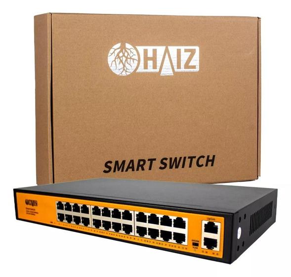 Imagem de Switch 24 Portas Gigabit POE + 2 Portas Uplink Vlan HAIZ