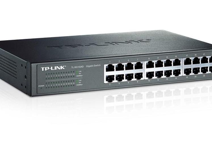 Imagem de Switch 24 portas gigabit - tp-link switch wired (tl-sg1024d)