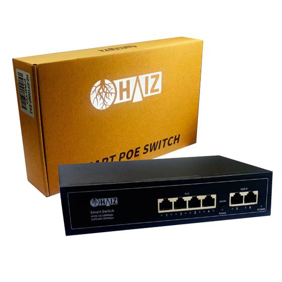 Imagem de Switch 4 Portas POE + 2 UPlinks - Haiz