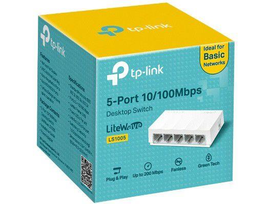 Switch 5 Portas TP Link LS1005 Menor preço em Switch 5 Portas TP Link LS1005