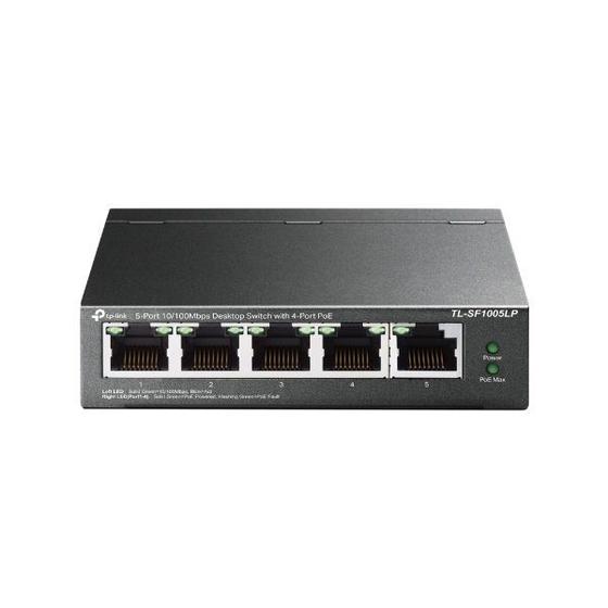 Imagem de Switch 5 Portas TP-Link TL-SF1005LP Metal Fast Ethernet 10/100Mbps C/4 Portas PoE