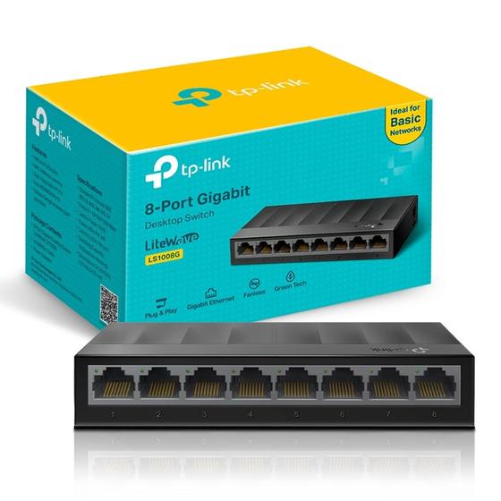 Imagem de Switch 8 Portas 10/100/1000 Gigabit Mesa e Parede LS1008G TP LINK