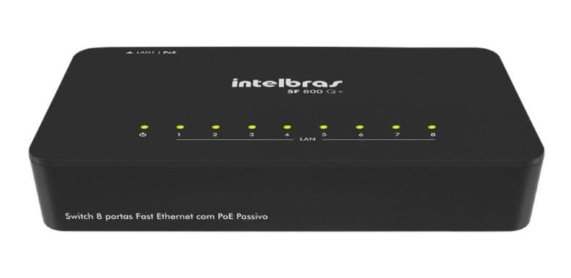 Imagem de Switch 8 Portas Fast Ethernet Sf800 Q+ Da Intelbras
