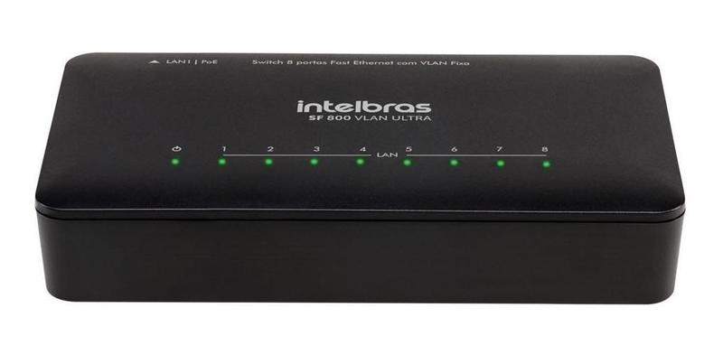 Imagem de Switch 8 Portas Fast Poe Intelbras 10/100mbps Ethernet