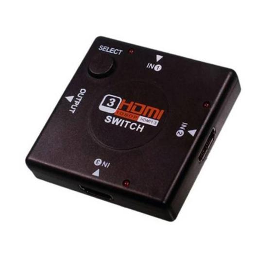 Switch Chaveador Divisor Hdmi de 3 Portas Menor preço em Switch Chaveador Divisor Hdmi de 3 Portas