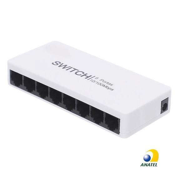 Imagem de Switch com 8 Portas Rj45 10/100mbps