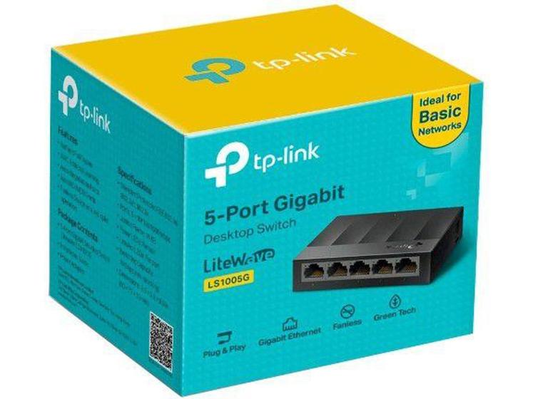 Switch de mesa 5 portas 10/100mbps, tp-link - ls1005 Menor preço em Switch de mesa 5 portas 10/100mbps, tp-link - ls1005