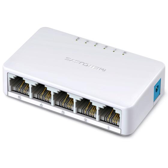 Switch de Mesa Mercusys 5 Portas 10/100Mbps - MS105 Menor preço em Switch de Mesa Mercusys 5 Portas 10/100Mbps - MS105