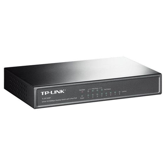 Imagem de Switch de Mesa TP-Link TL-SF1008P Fast Ethernet com 8 Portas 4 Portas PoE - Tp-link Smb