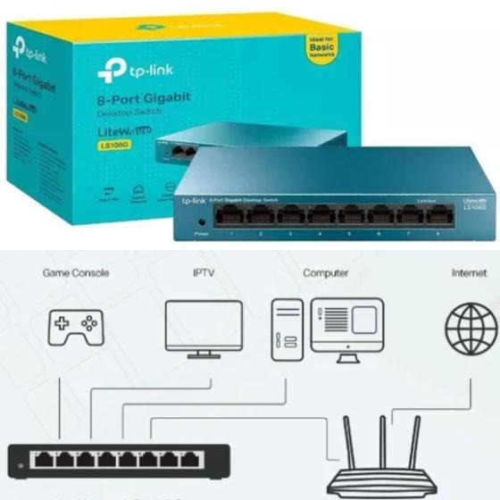 Imagem de Switch de Mesa Tplink Ls108g Gigabit C/8p
