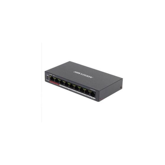 Imagem de Switch de rede Hikvision 8 Portas Gigabit com Áudio e PoE 10/100