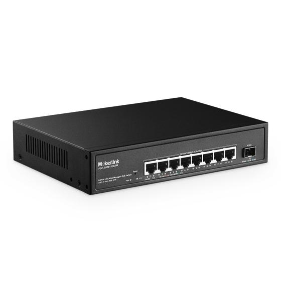 Imagem de Switch de Rede MokerLink 8 Portas 2,5 Gigabit PoE 120W com 10G SFP