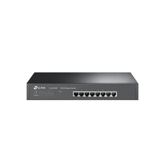 Imagem de Switch de Rede TP-Link TL-SG1008 8 Portas Gigabit Ethernet 10/100/1000 Mbps - Preto.