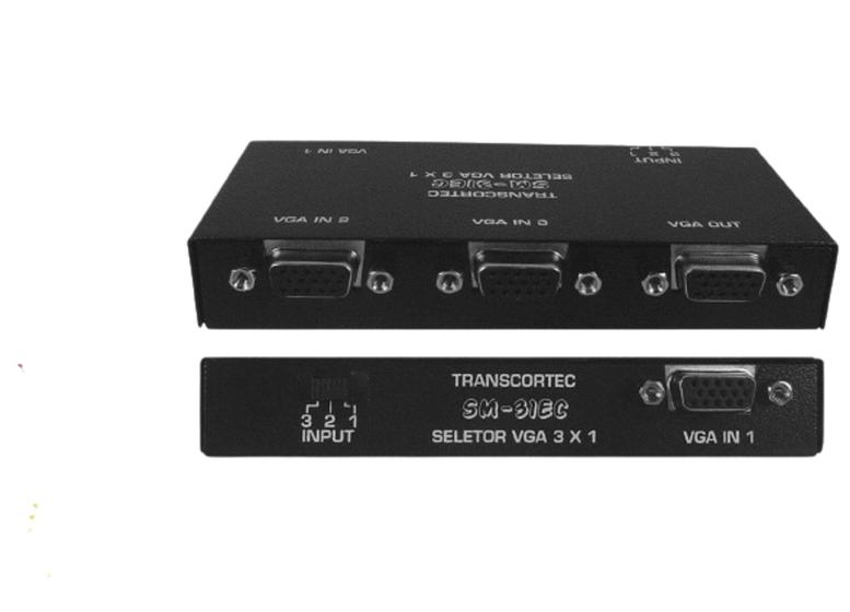 Imagem de Switch de vídeo vga / wxga manual 3 para 1 / sm31ec