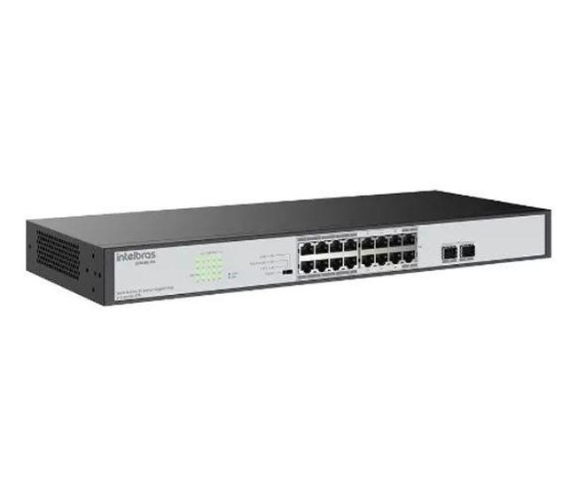 Imagem de Switch Desktop 16 Portas Giga Poe 2 Sfp S1018g-pa Intelbras