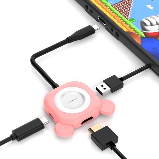 Imagem de Switch Dock NADESSA para Nintendo Switch com porta HDMI USB 3.0