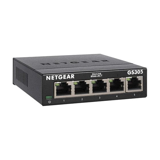 Imagem de Switch Ethernet NETGEAR GS305 5 portas Gigabit não gerenciado