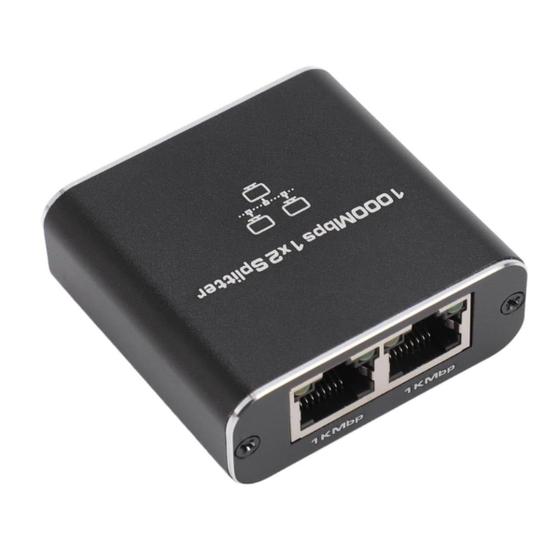 Imagem de Switch Extensor Internet 1x2 Saídas Para Cabo De Rede Rj45