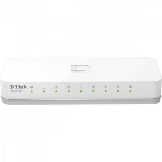 Imagem de Switch Fast 8 Portas 100Mbps DES-1008C Branco D-LINK