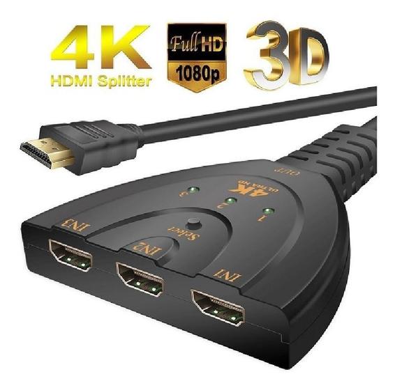 Imagem de Switch Generico Hdmi 3 Em1 4K/2K 3D Jc-Hs-Hm C/ Chave Seletora