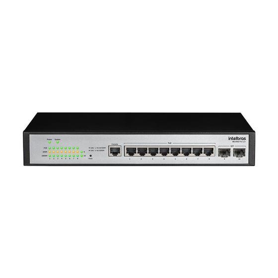 Imagem de Switch gerenciavel 8pg + 2pgbic - sg 1002 poe l2+ intelbras