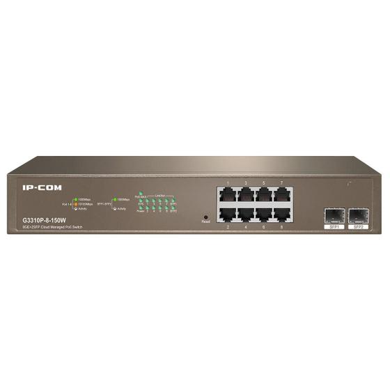Imagem de Switch Gerenciável Ip-Com, 8 Portas Gigabit 10/100/1000 + 2