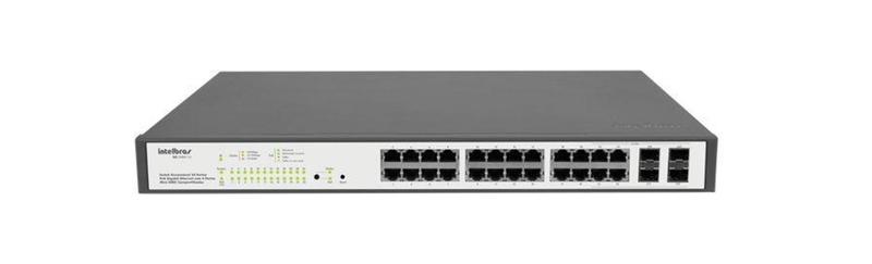 Imagem de Switch gerenciavel sg 2404 poe 24 portas giga+4 mini-gbic - intelbras