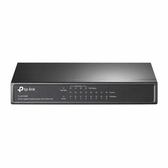 Imagem de Switch Gigabit 8 Portas com 4 Portas PoE TL-SG1008P - 5101 - Tp-link