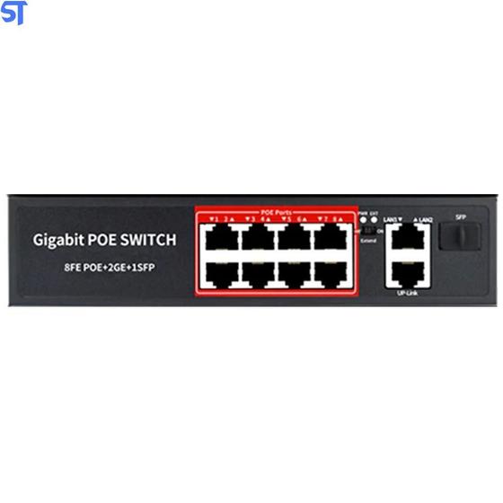 Imagem de Switch Gigabit Com 8 Portas Poe 2 Lan - Poe308G