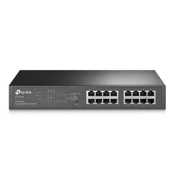 Imagem de Switch Gigabit Easy Smart 10/100/1000 C/ 16 Portas (sendo 8 Poe) Tl-sg1016pe Smb