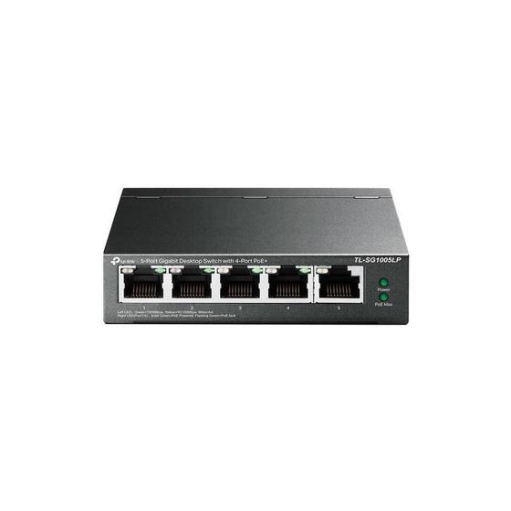 Imagem de Switch Gigabit TP-Link TL-SG1005LP 5 Portas 4POE+ 1000MBPS - Cor Cinza