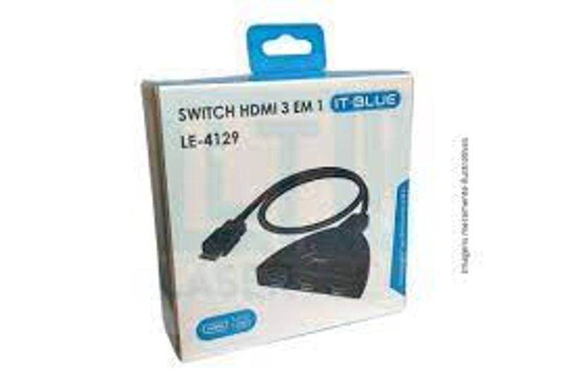 Imagem de Switch Hdmi 3em1 - LE4129-ITBLUE - IT-BLUE