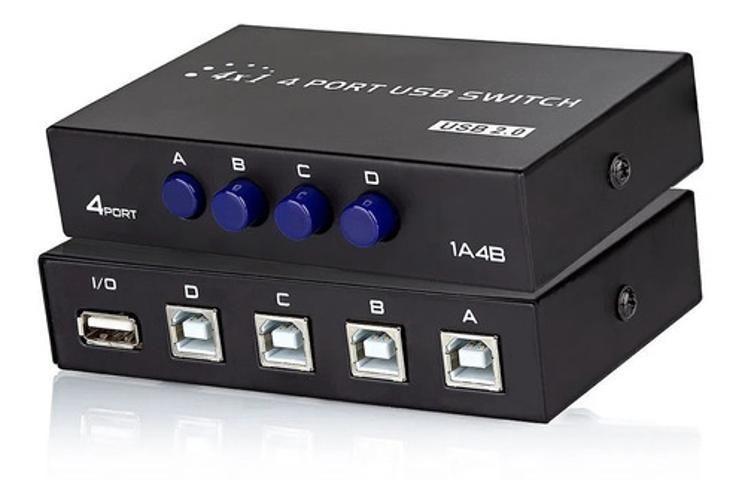 Imagem de Switch Hub Switcher Abs 4 Port Usb2.0 Tipo-B Impressora Knup