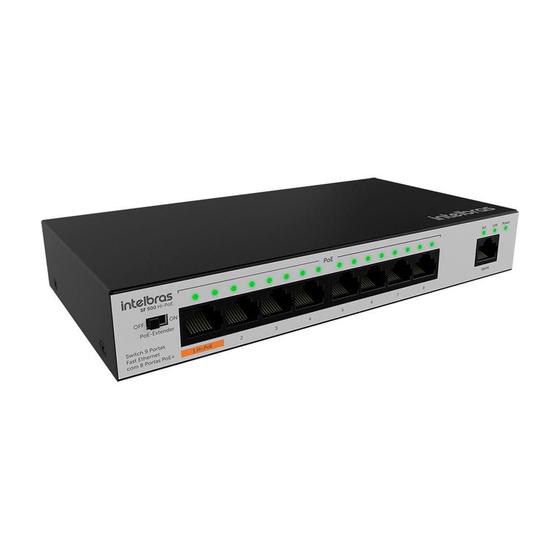 Switch Intelbras 9 portas Fast Ethernet 8 portas PoE+ SF 900 Hi-PoE Menor preço em Switch Intelbras 9 portas Fast Ethernet 8 portas PoE+ SF 900 Hi-PoE