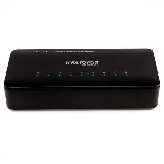 Imagem de Switch Intelbras SG 800Q+, 10/100/1000 Mbps, Fast Ethernet, 8 Portas - 4760079
