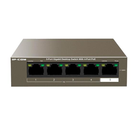 Imagem de Switch Ip-Com, 4 Portas Gigabit 10/100/1000 Mbps Poe + 1