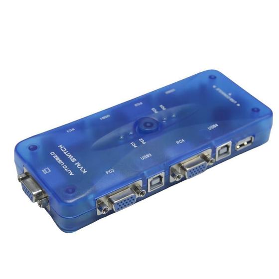Imagem de Switch KVM VGA 4 X 1 Automático com Atalho no Teclado
