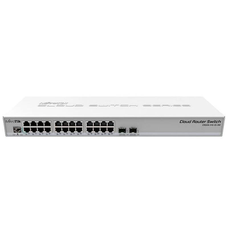 Switch Mikrotik Router - 24 Portas Gigabit - 2 Portas SFP+ RouterOS ou ...