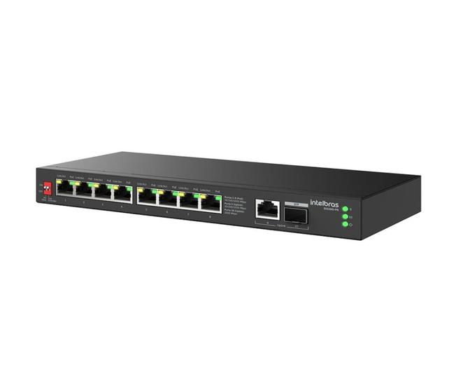 Imagem de Switch Nao Gerenciavel 10 Portas Gigabit Ethernet PoE 1000mbps S1110gPa Intelbras C/Função Pd Alive