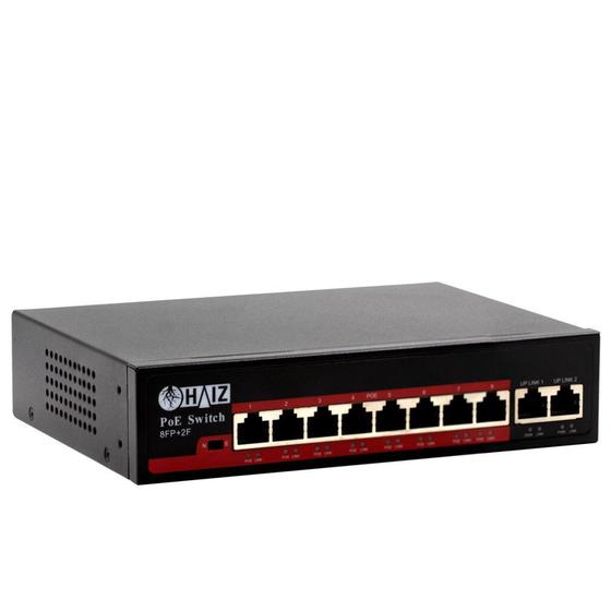 Switch Poe Híbrido Haiz Com 8 Portas Poe com 2 Portas Uplink HZ-EF1010P-EA2 - Haiz Shop Menor preço em Switch Poe Híbrido Haiz Com 8 Portas Poe com 2 Portas Uplink HZ-EF1010P-EA2 - Haiz Shop