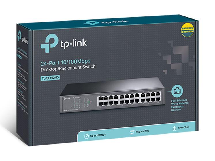 SWITCH RACKMOUNT 24 PORTAS 10/100Mbps TPLINK - TL-SF1024D Menor preço em SWITCH RACKMOUNT 24 PORTAS 10/100Mbps TPLINK - TL-SF1024D