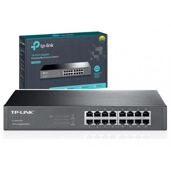 Imagem de Switch tp-link 16 portas tl-sg1016d gigabit